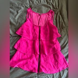 Hot Pink Front Zip Tank